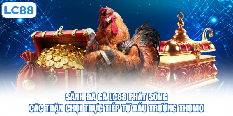 Sảnh đá gà LC88 phát sóng các trận chọi trực tiếp từ đấu trường Thomo